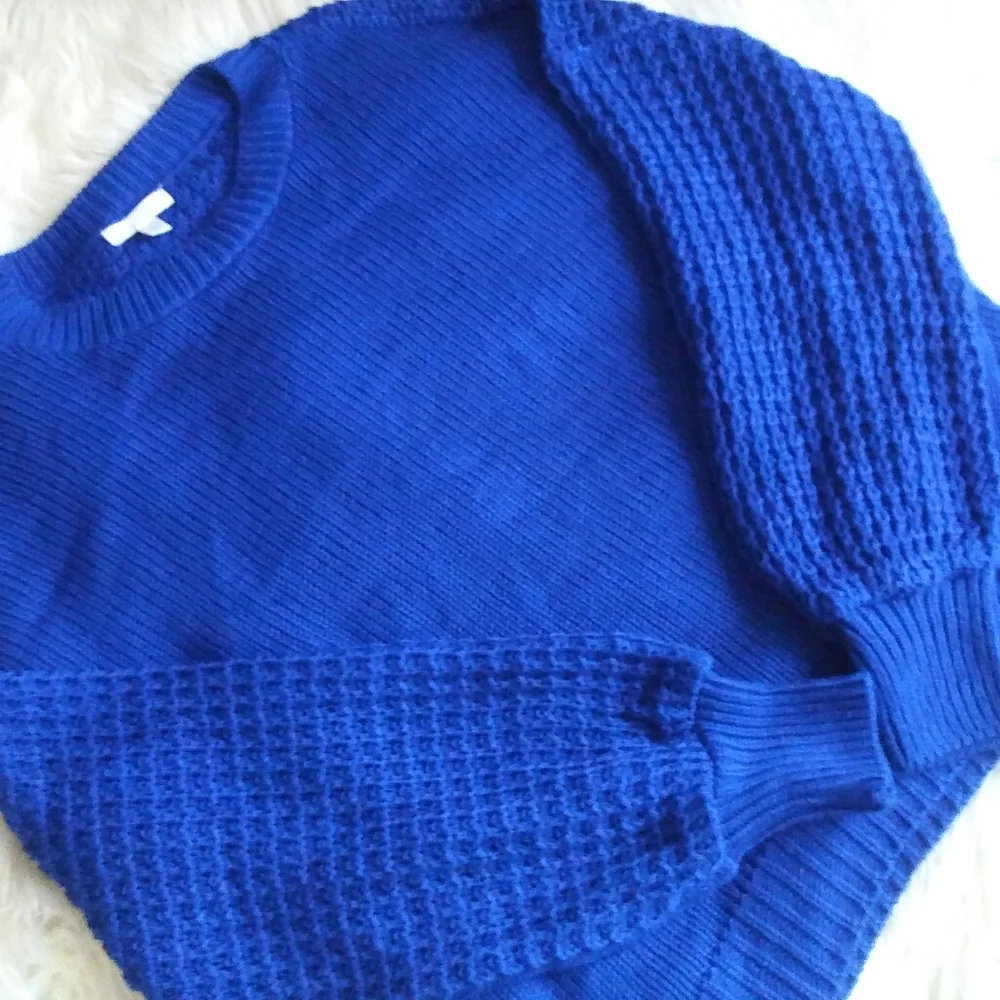 Abound Textured Blouson Sleeve Sweater Size L - Picture 3 of 8